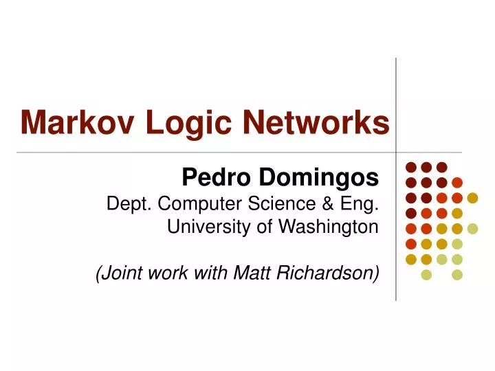 markov logic networks