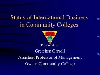 Status of International Business in Community Colleges