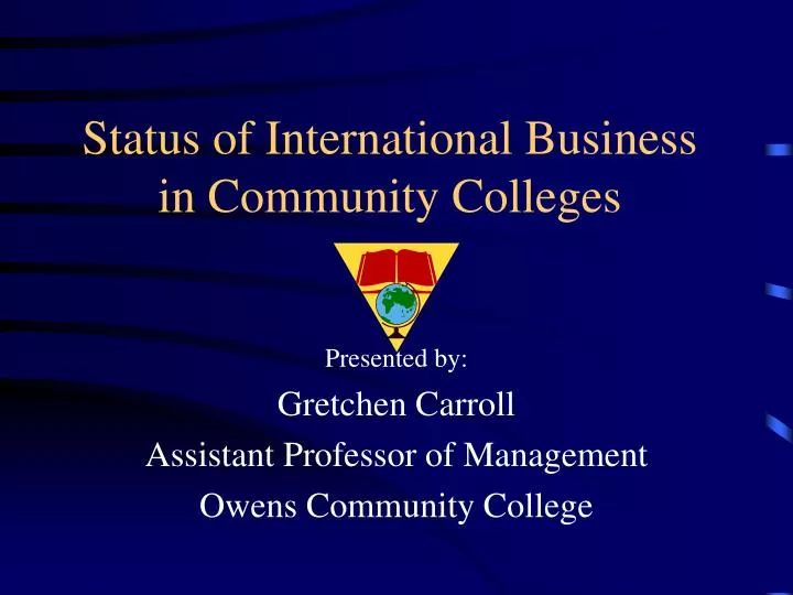 status of international business in community colleges