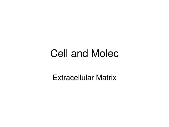 cell and molec