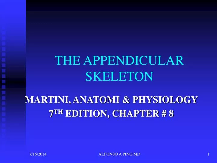 the appendicular skeleton