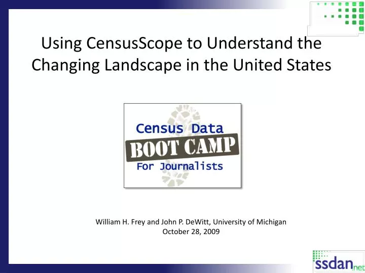 using censusscope to understand the changing landscape in the united states