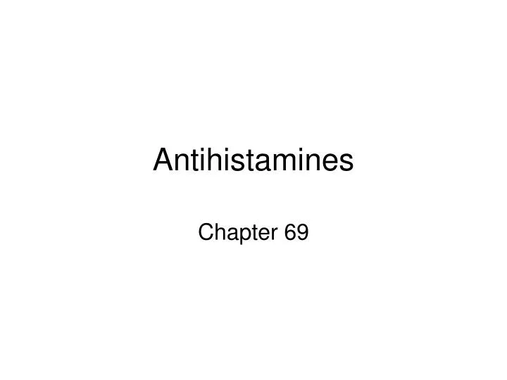 antihistamines