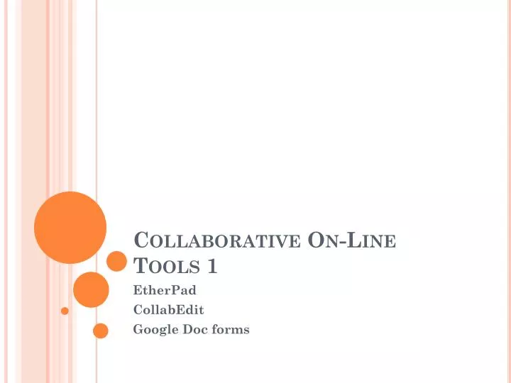 collaborative on line tools 1
