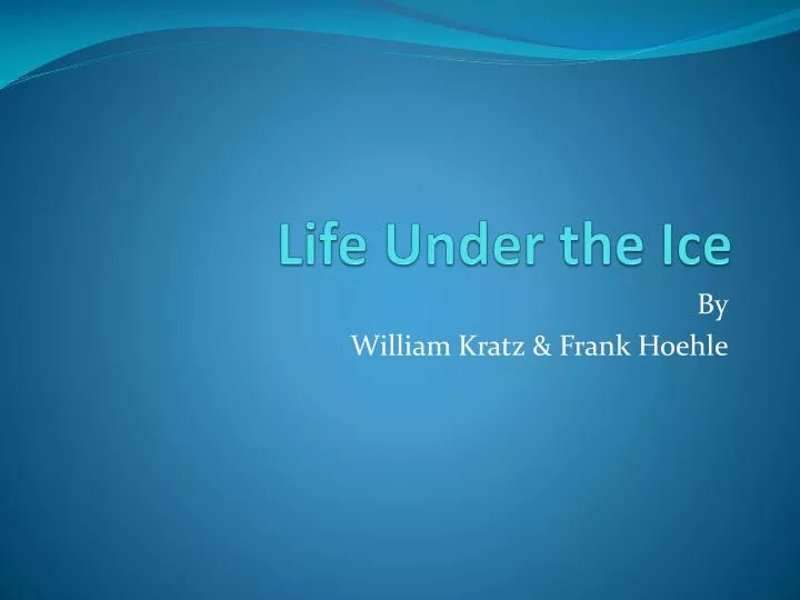 life under the ice