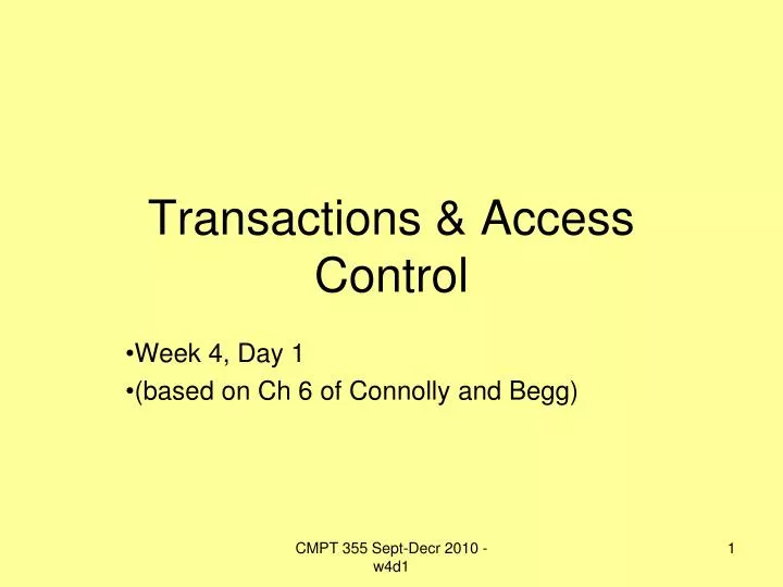 transactions access control