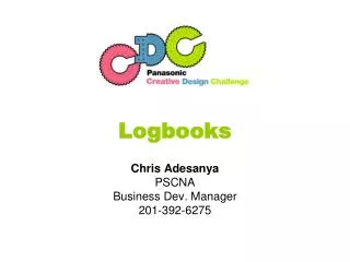 Logbooks Chris Adesanya PSCNA Business Dev. Manager 201-392-6275