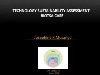 TECHNOLOGY SUSTAINABILITY ASSESSMENT: BIOTSA CASE