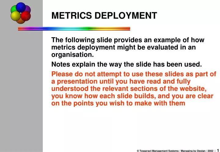 metrics deployment