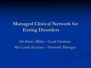 Managed Clinical Network for Eating Disorders