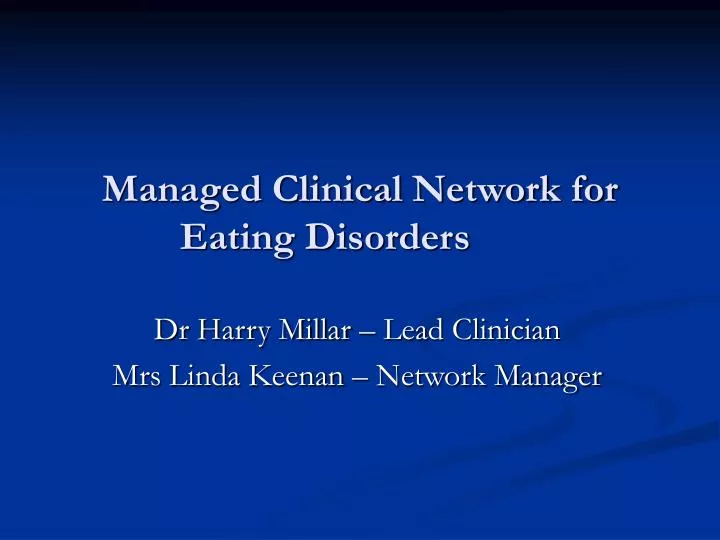 managed clinical network for eating disorders