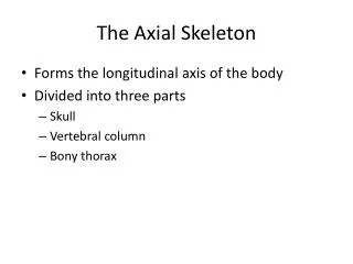 the axial skeleton
