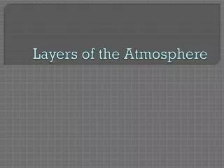 Layers of the Atmosphere