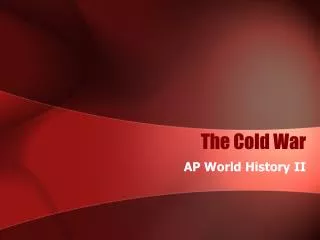 The Cold War