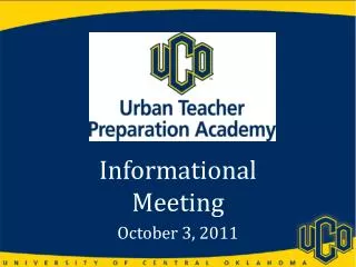 Informational Meeting October 3, 2011
