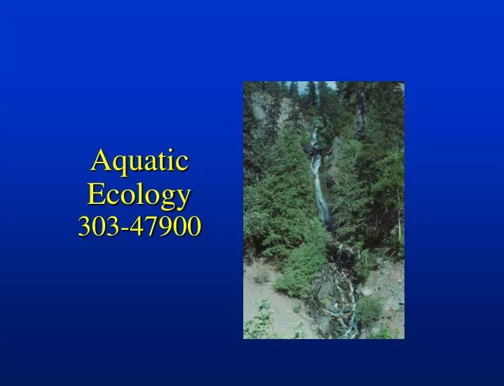 aquatic ecology 303 47900