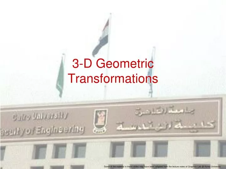 3 d geometric transformations