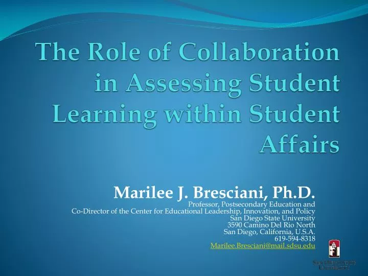 the role of collaboration in assessing student learning within student affairs