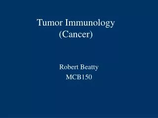 Tumor Immunology (Cancer)