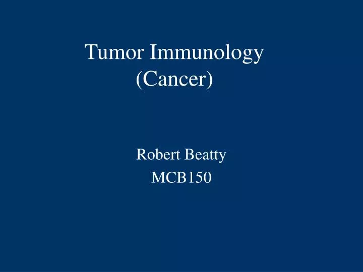 tumor immunology cancer