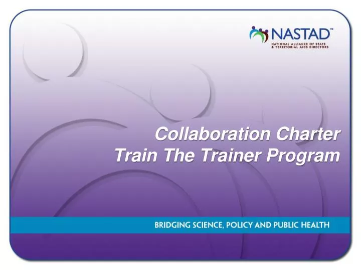 collaboration charter train the trainer program