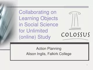 Collaborating on Learning Objects in Social Science for Unlimited (online) Study