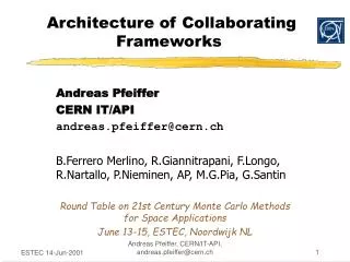 Architecture of Collaborating Frameworks