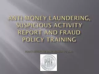 Anti-Money Laundering Policy