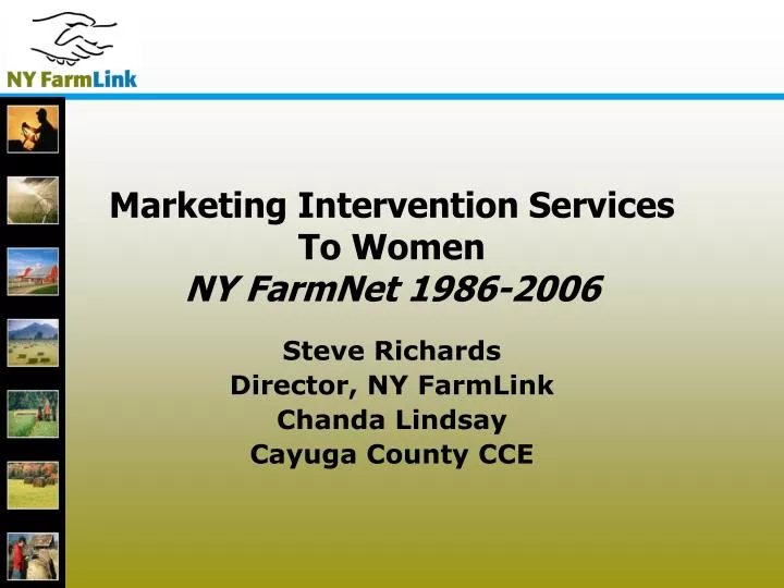 marketing intervention services to women ny farmnet 1986 2006