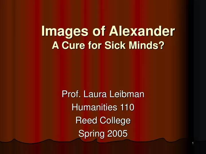 images of alexander a cure for sick minds
