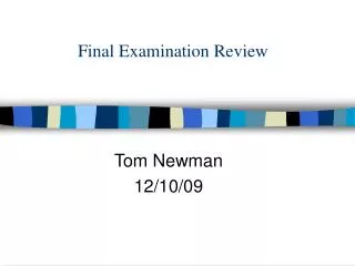 Final Examination Review