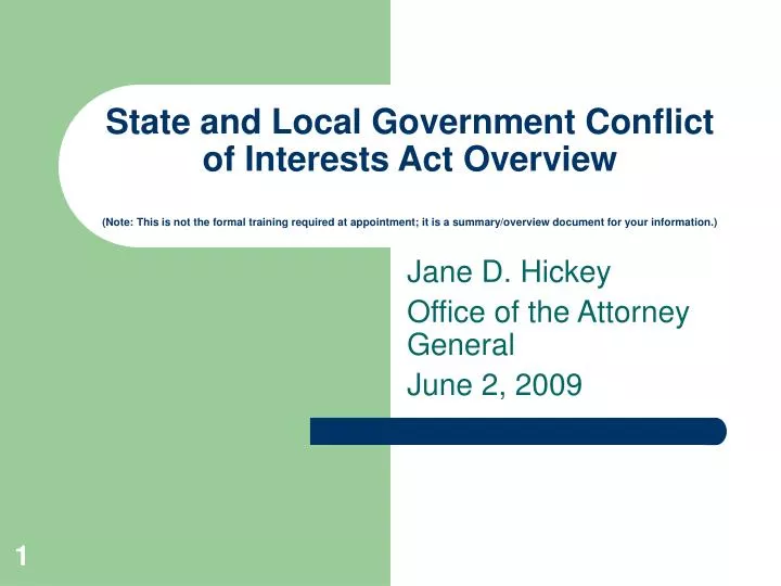 jane d hickey office of the attorney general june 2 2009