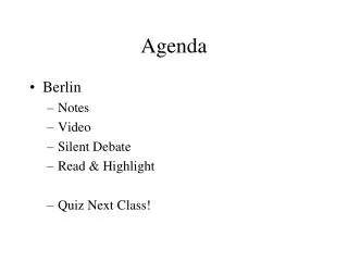 Agenda