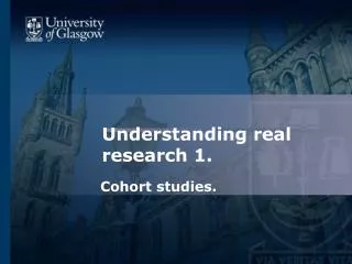 Understanding real research 1.