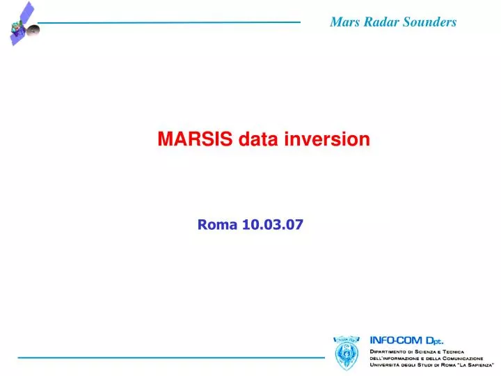 marsis data inversion