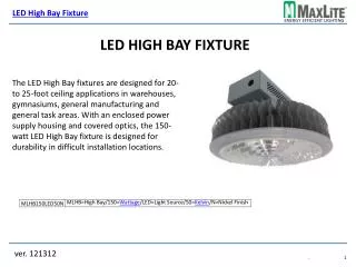 LED High Bay Fixture