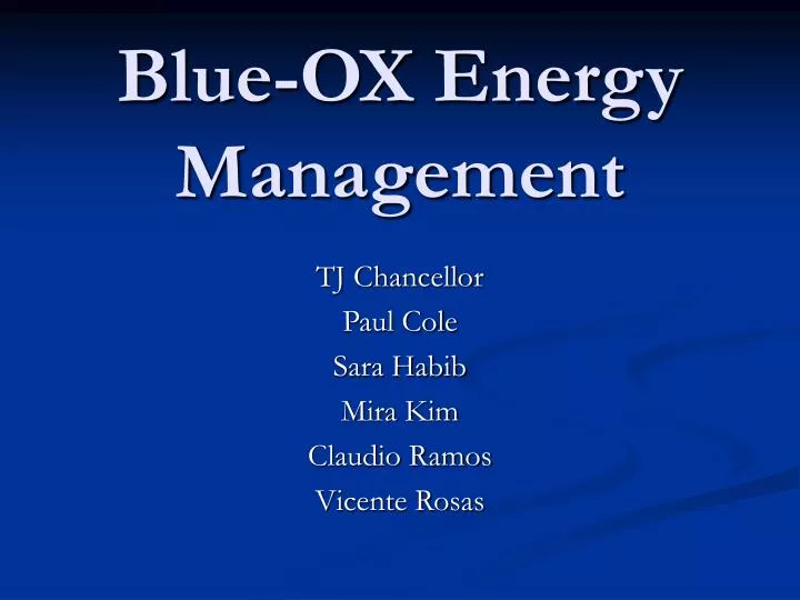 blue ox energy management