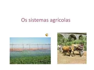 os sistemas agr colas