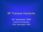 GP Trainees-Headache