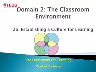 Domain 2: The Classroom Environment 2b. Establishing a Culture for Learning