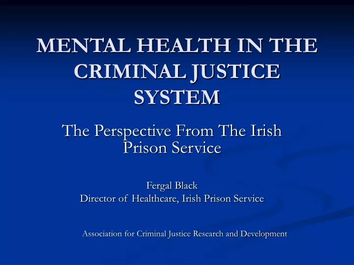 mental health in the criminal justice system