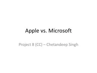 Apple vs. Microsoft