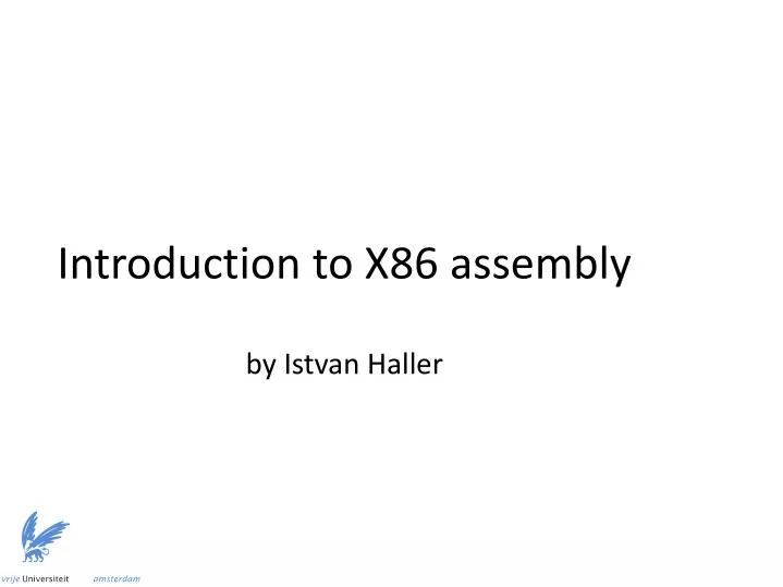 introduction to x86 assembly b y istvan haller