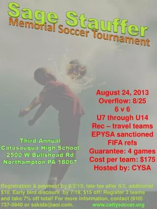 Sage Stauffer Memorial Soccer Tournament