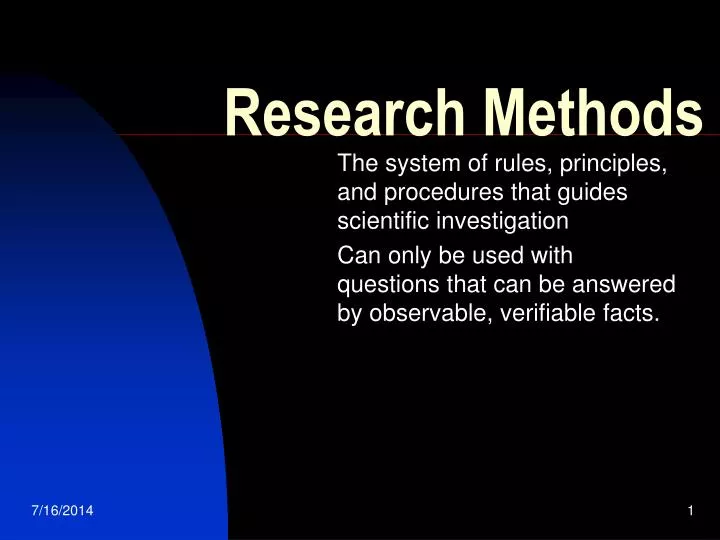 research methods