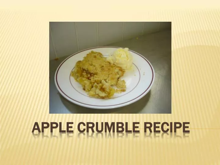 apple crumble recipe