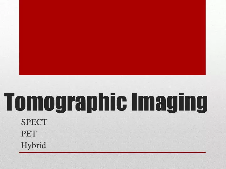 tomographic imaging