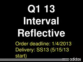 Q1 13 Interval Reflective