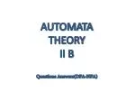 AUTOMATA THEORY II B Questions Answers(DFA-NFA) - slide 1