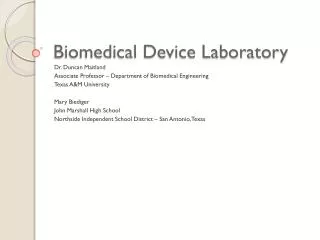 Biomedical Device Laboratory